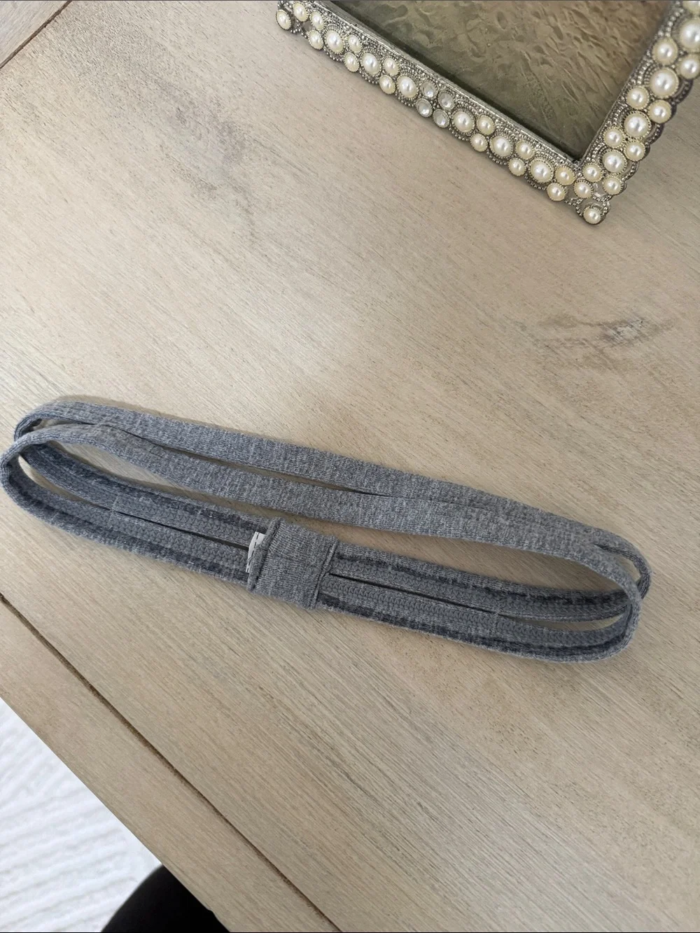 Athleta Grey Stretch Fabric Headband